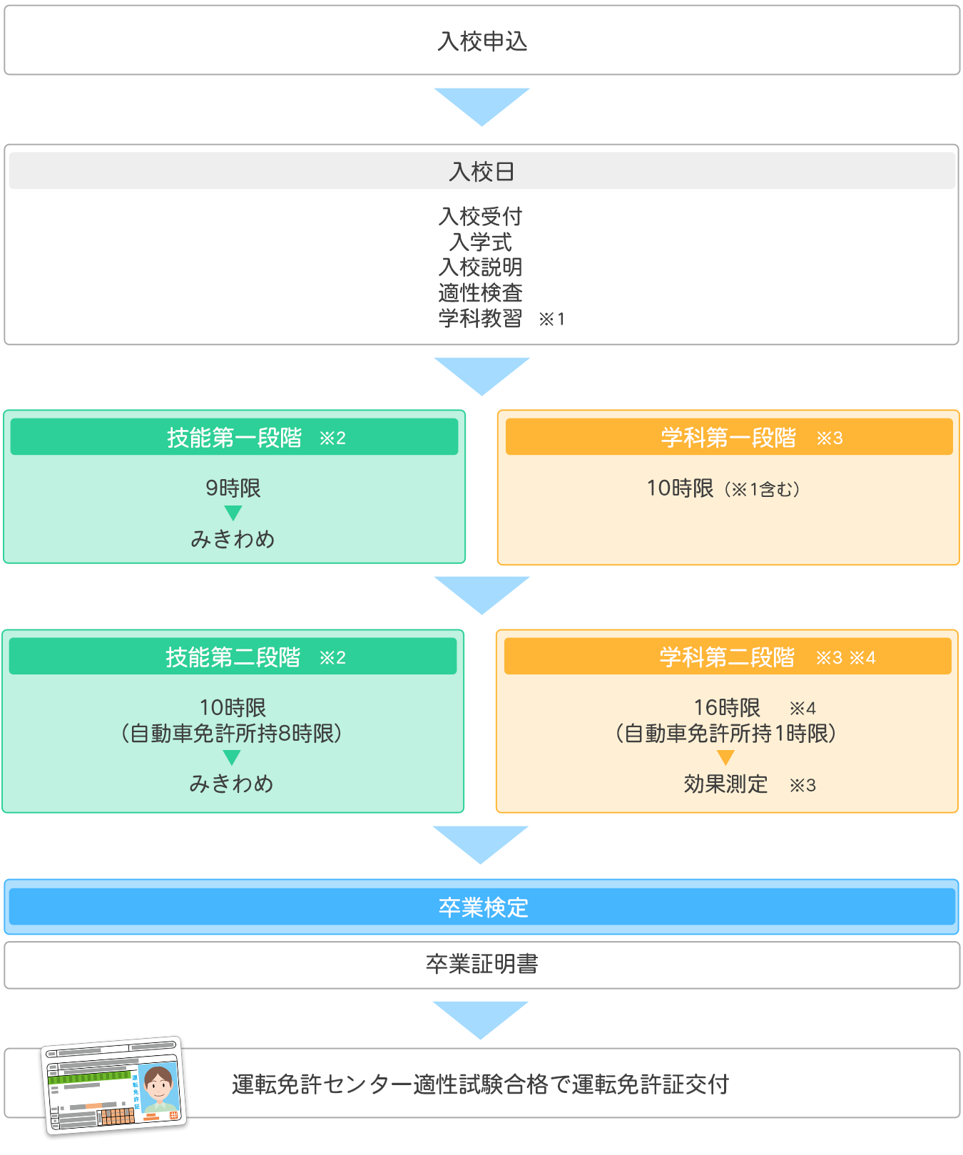 免許取得までの流れ